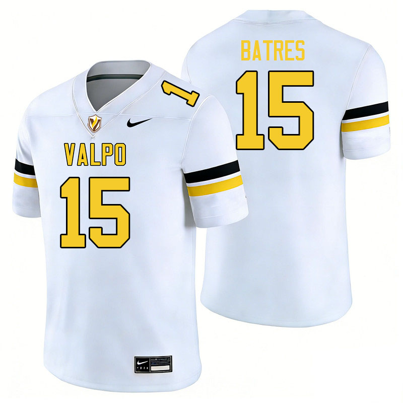 Valparaiso Beacons #15 Gabriel Batres College Football Jerseys,Uniforms-White